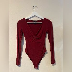 Forever 21 bodysuit size small, dark red